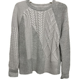 ALLSAINTS Gray Wool Alpaca Cable Knit Link Jumper Sweater Women's Size S